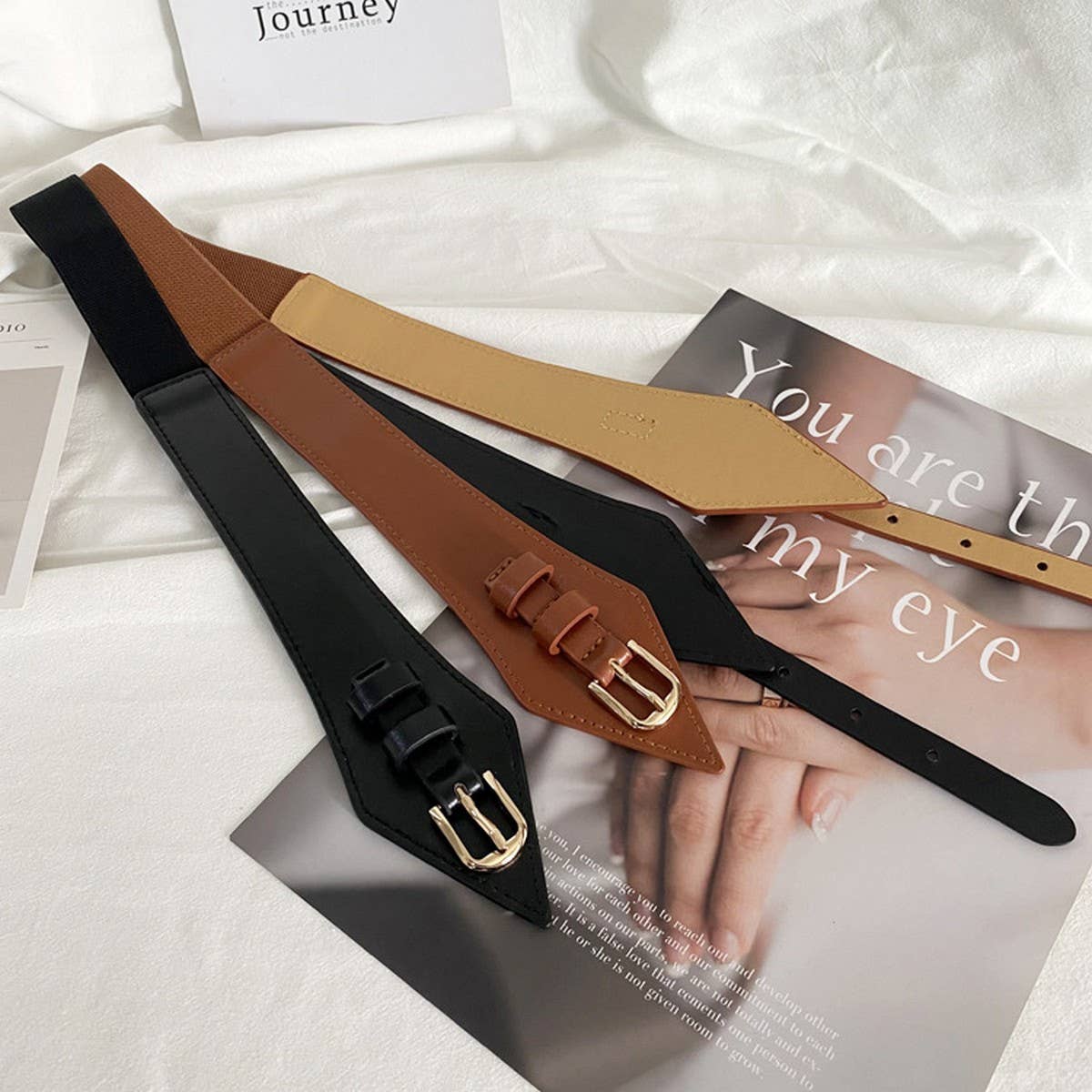HIGHLY ELASTIC WIDE-BRIMMED FASHIONABLE BELT