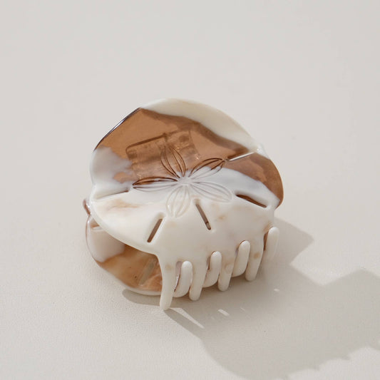 Calacatta Sand Dollar Claw Clip - Small