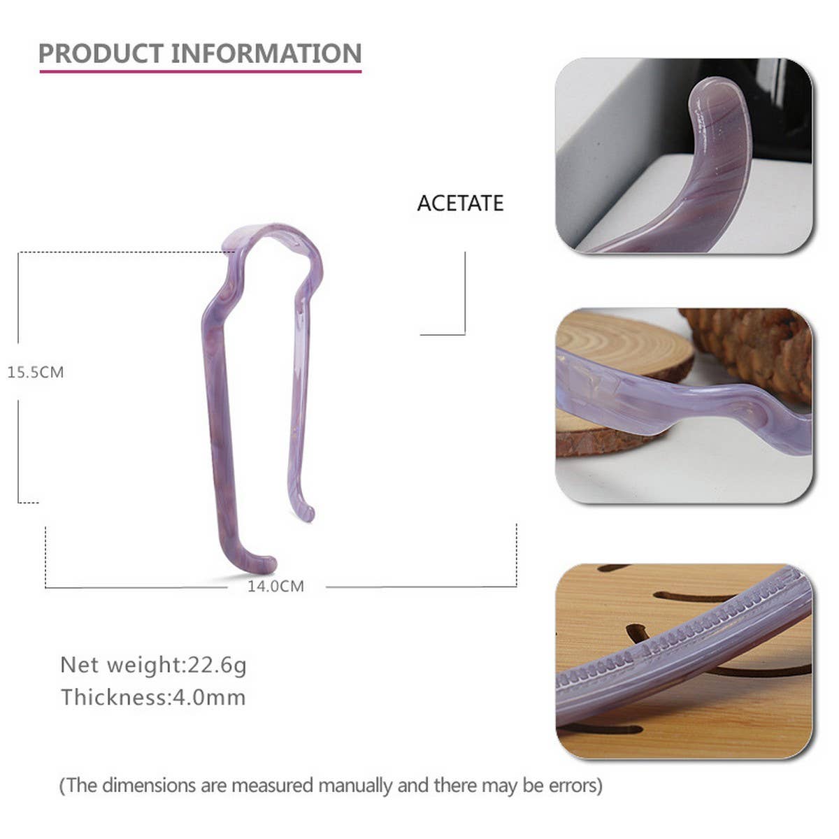 ACETATE SQUARE SUNGLASSES HEADBAND