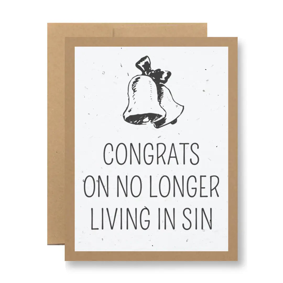 Plantable Seed Paper Greeting Card - ...Living in Sin