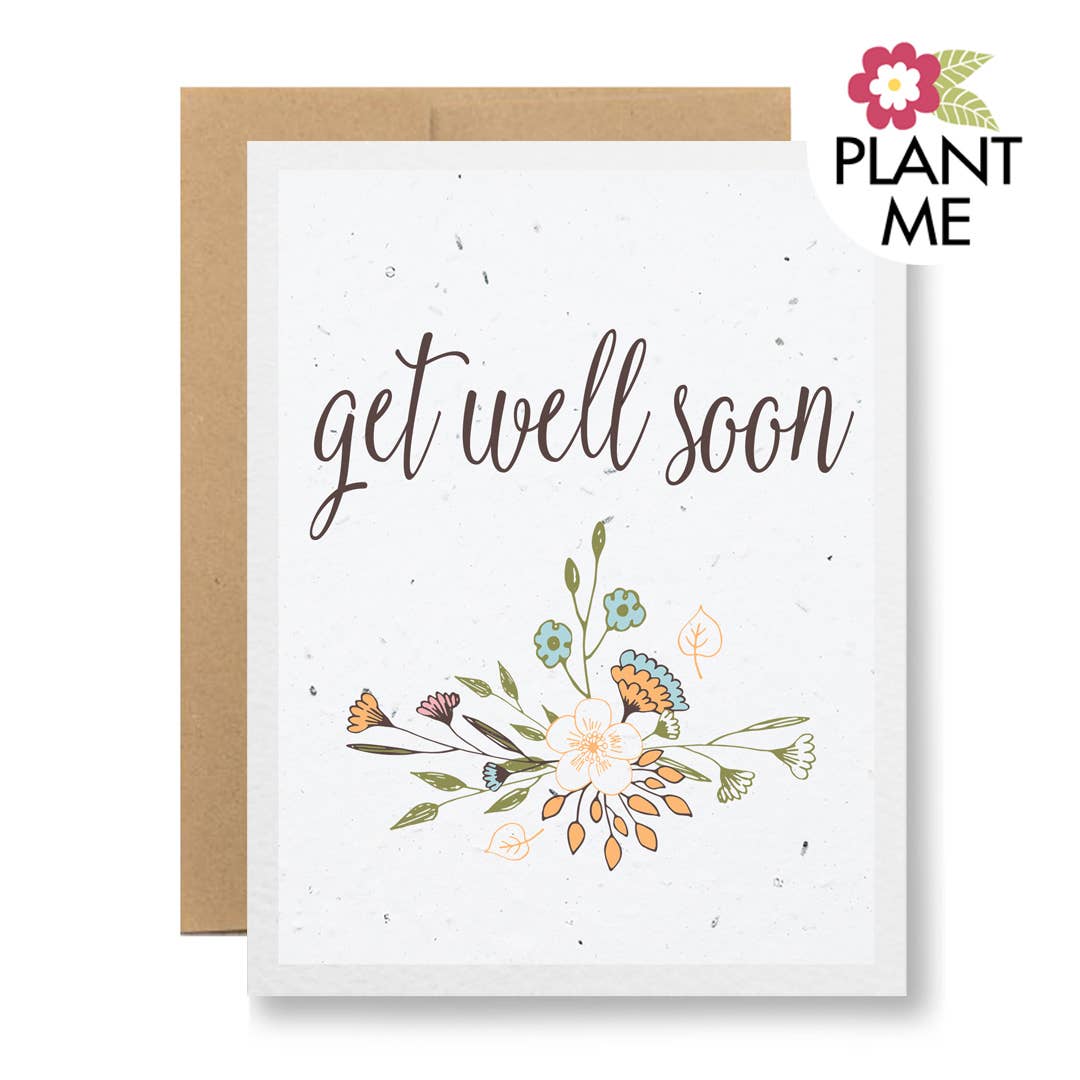 Wildflower Seed Paper Greeting Card - Get well soon