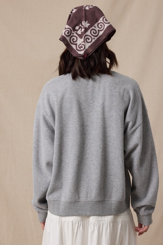 'Sea La Vie' Fleece Knit Top