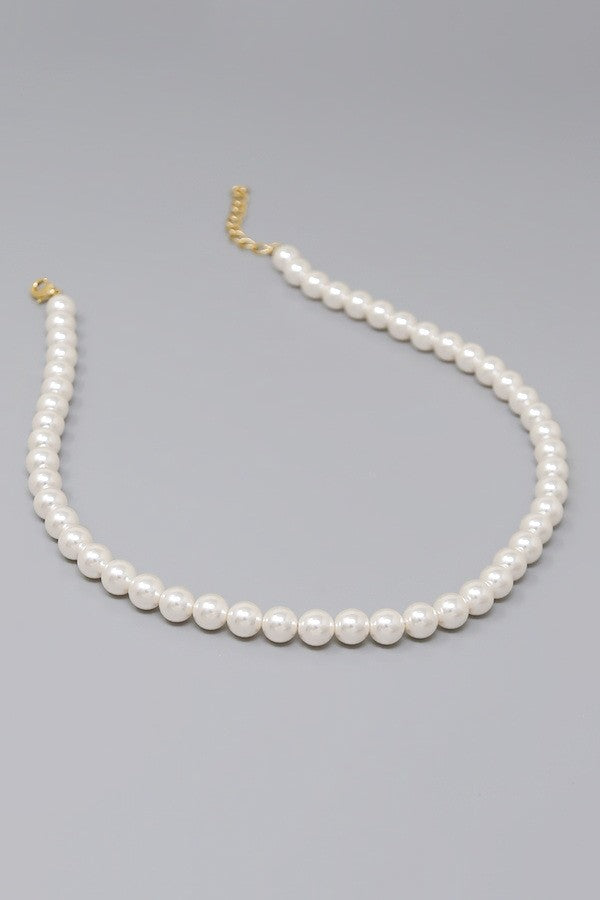 8mm pearl beaded necklace