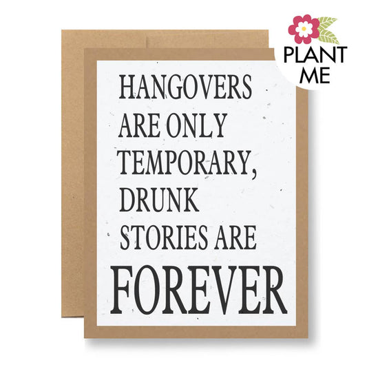 Plantable Seed Paper Greeting Card - Hangovers...