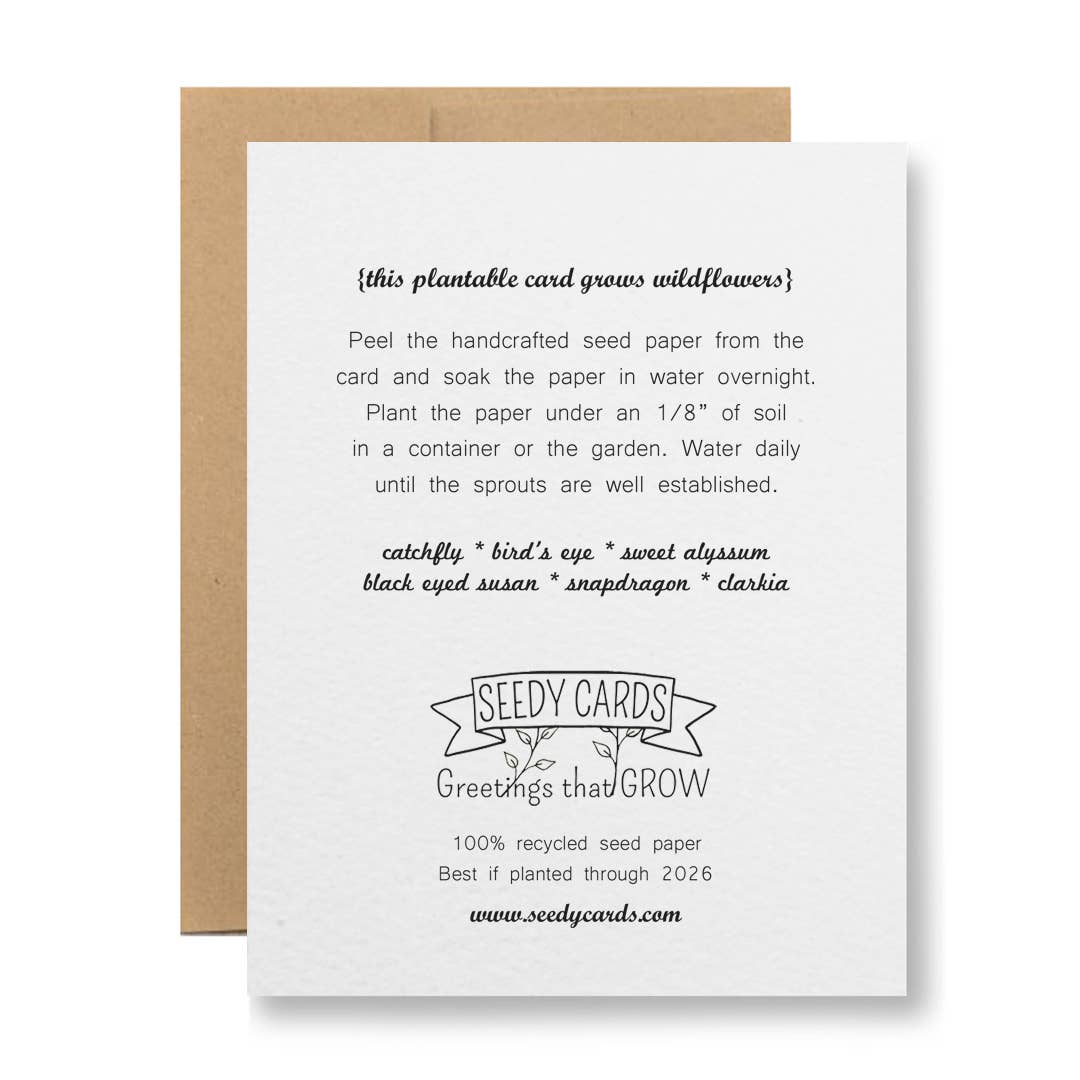 Wildflower Seed Paper Greeting Card - Congratulations