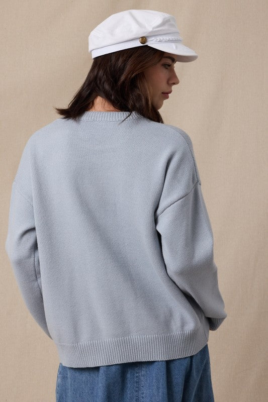 Crab Drop Shoulder Sweater