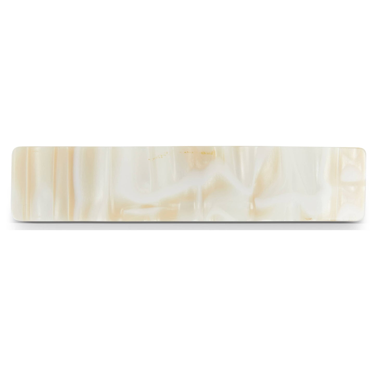 Allure Handmade in France Rectangular Barrette, Nougat