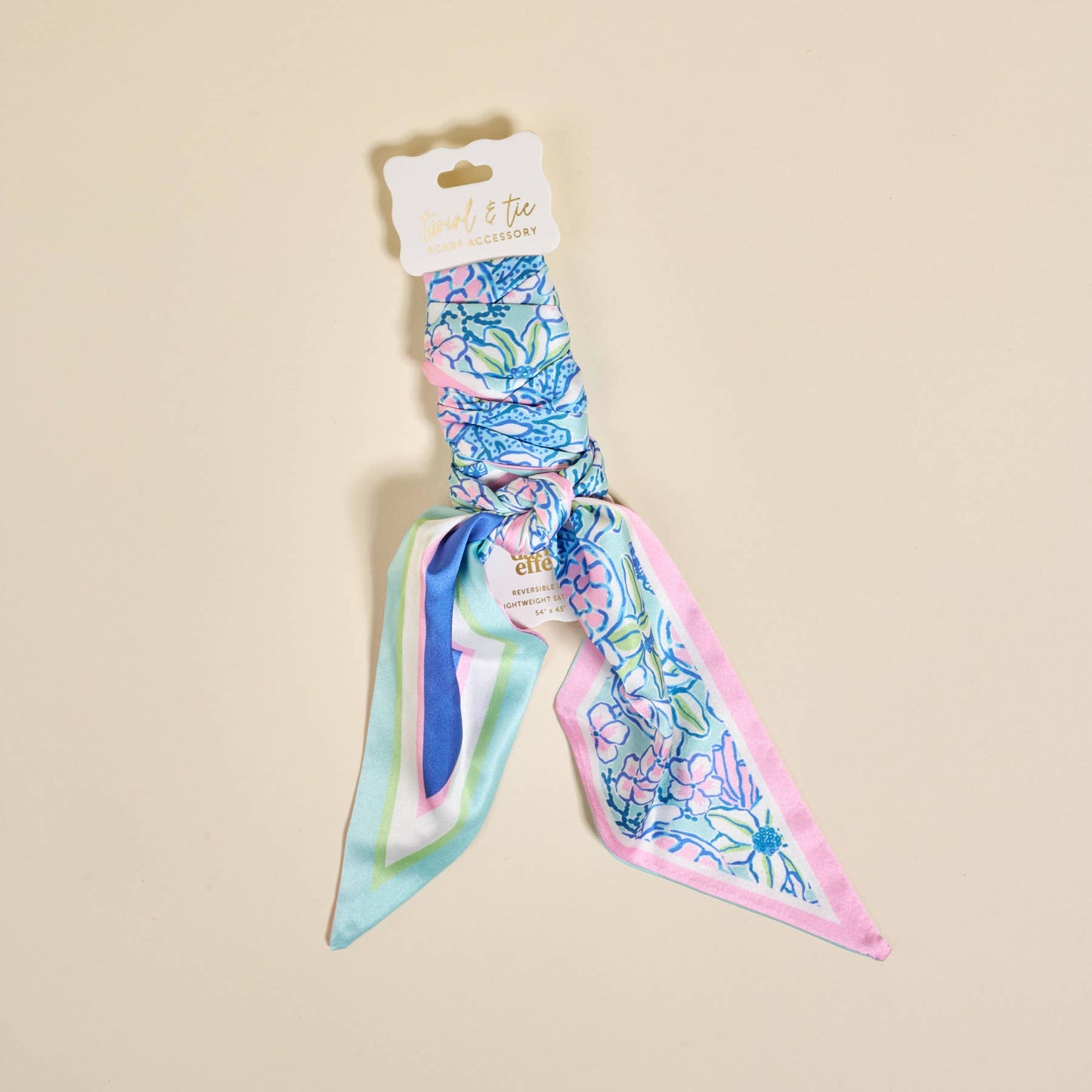 Twirl & Tie Scarf Accessory–Coastal Cove