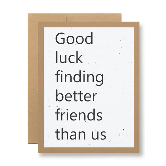 Plantable Seed Paper Greeting Card - Good Luck Finding...