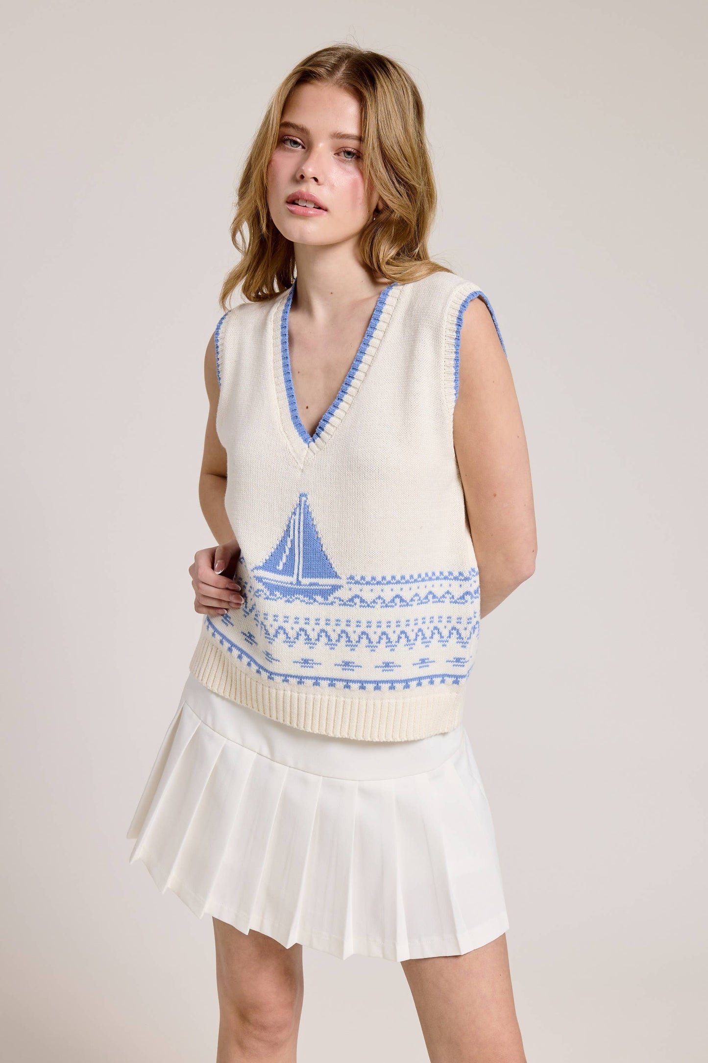 Smooth sailing knit vest