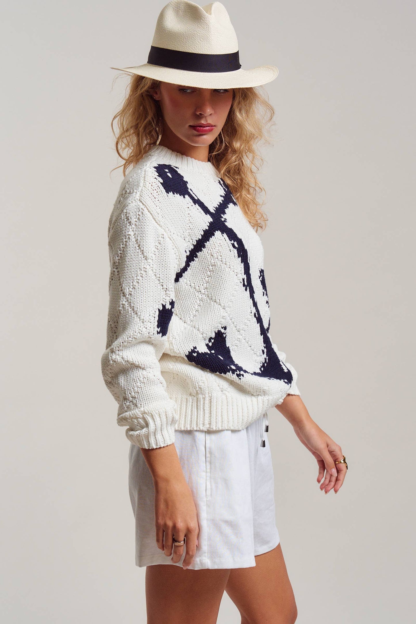 Nautical Anchor Knit Sweater