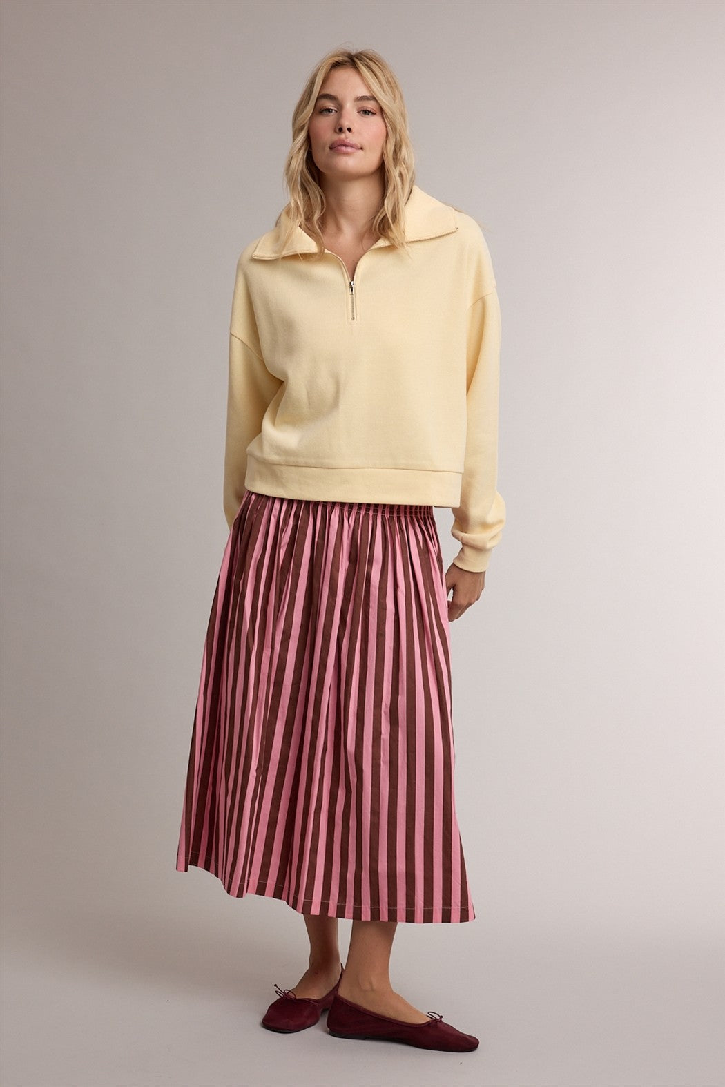 sutton scuba half zip knit sweatshirt