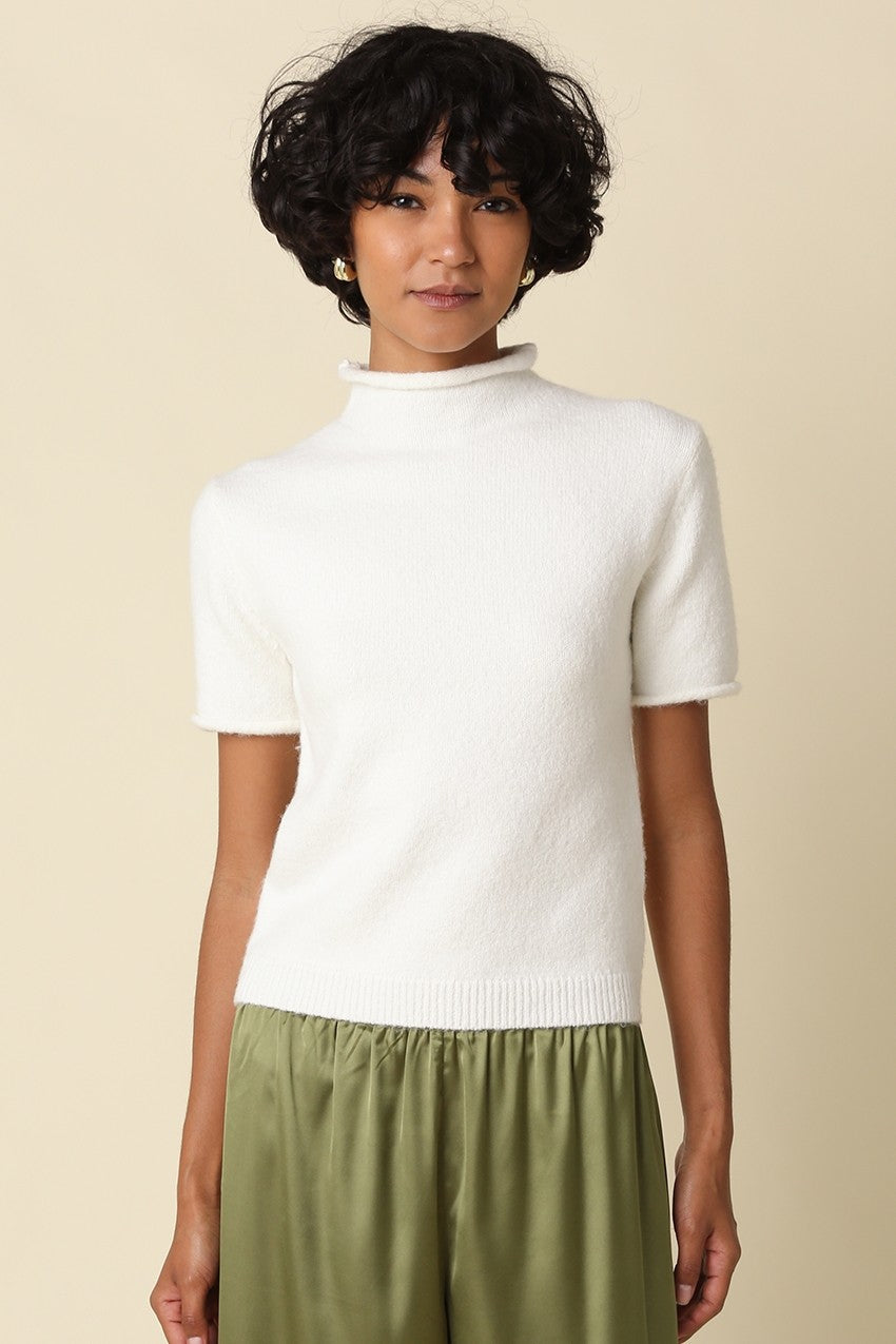 alani mock neck knit top