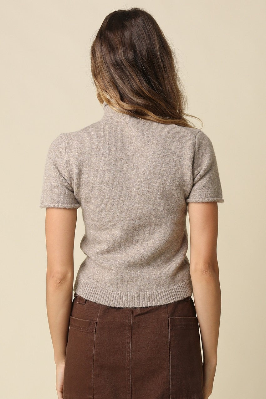 alani mock neck knit top