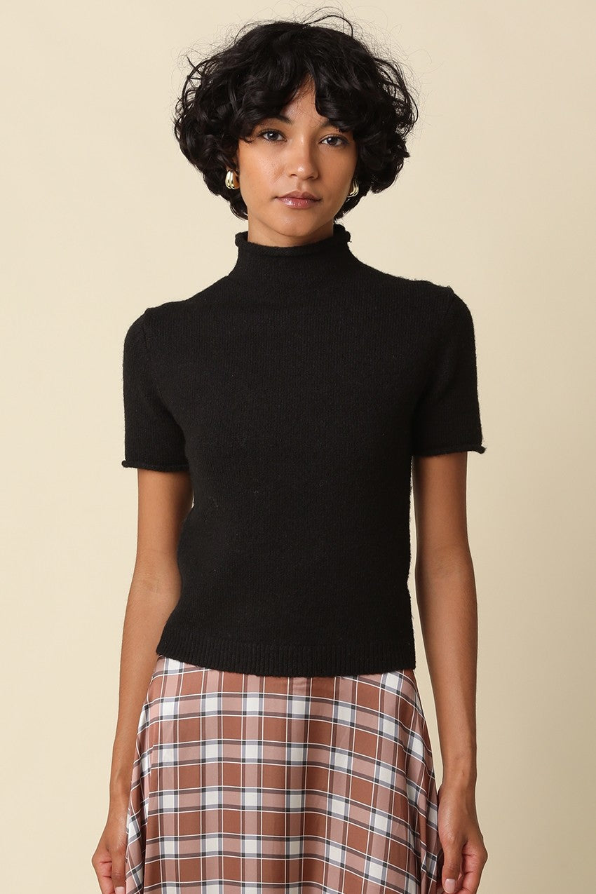 alani mock neck knit top