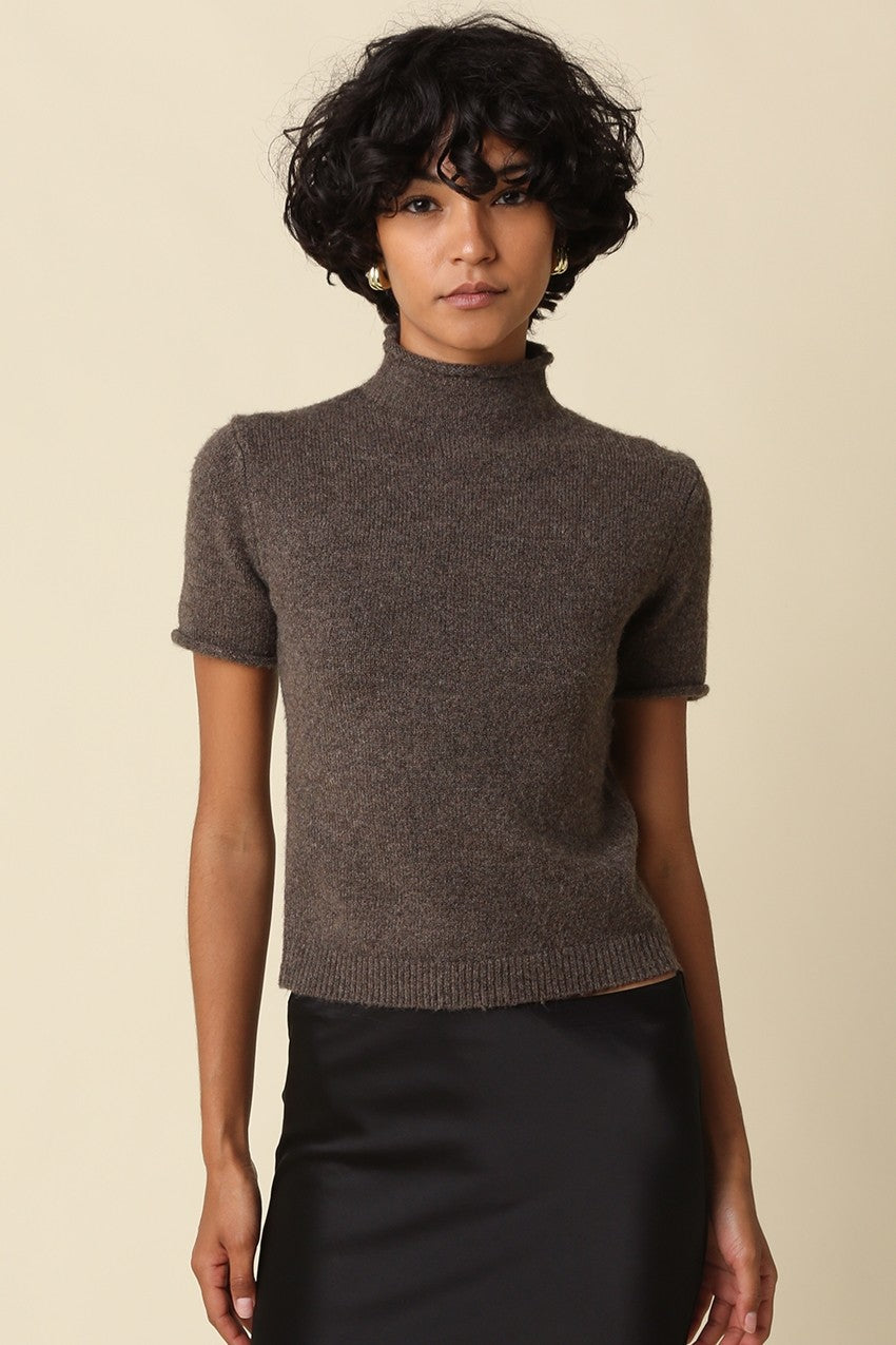 alani mock neck knit top