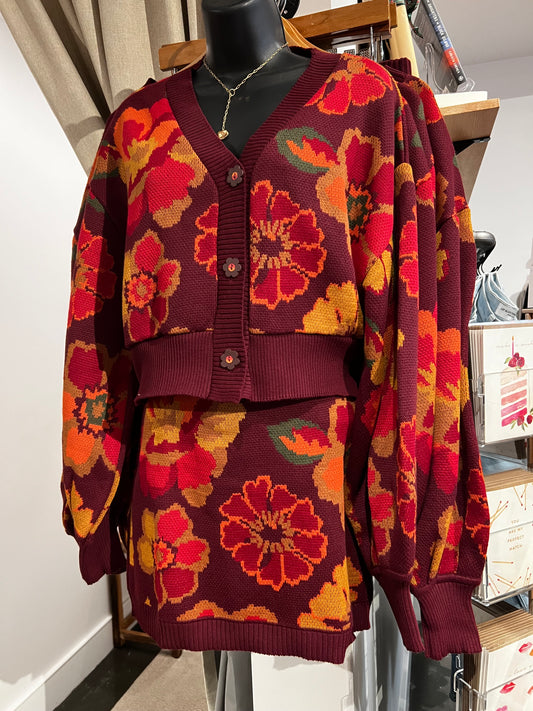 Skirt With Garden Print