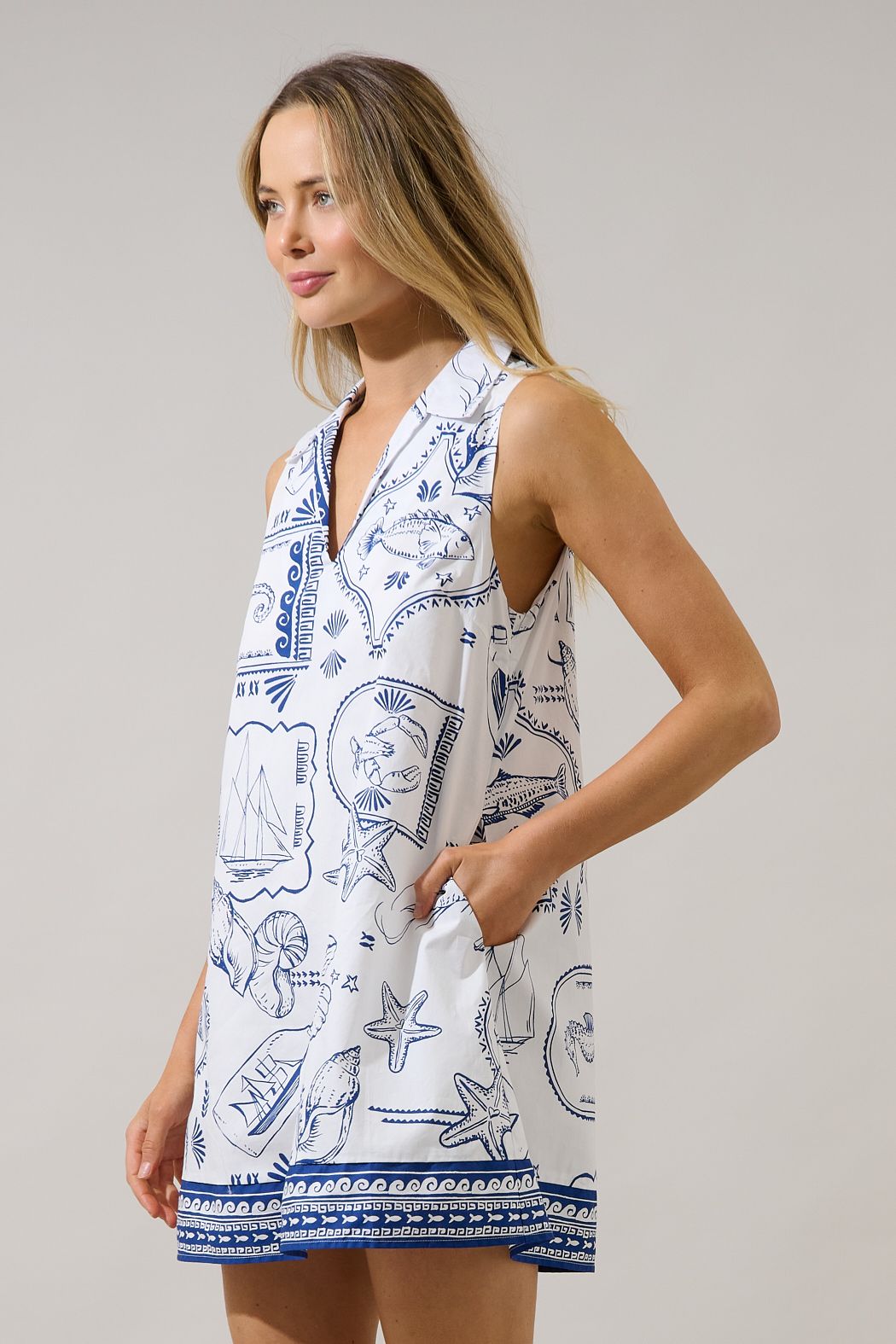Balley Sea Shift Mini Dress