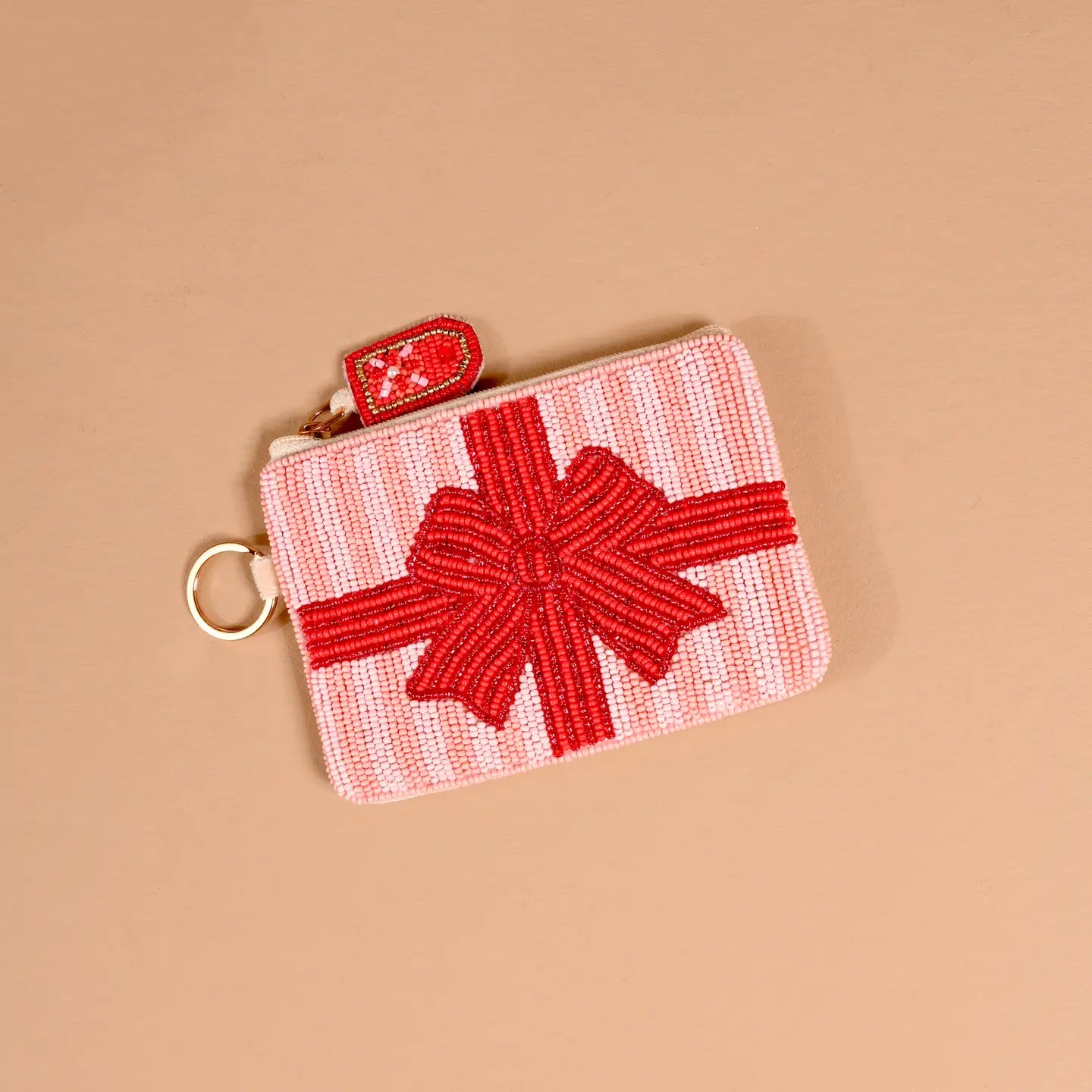 Beaded Pouch-Holiday Gift Bow