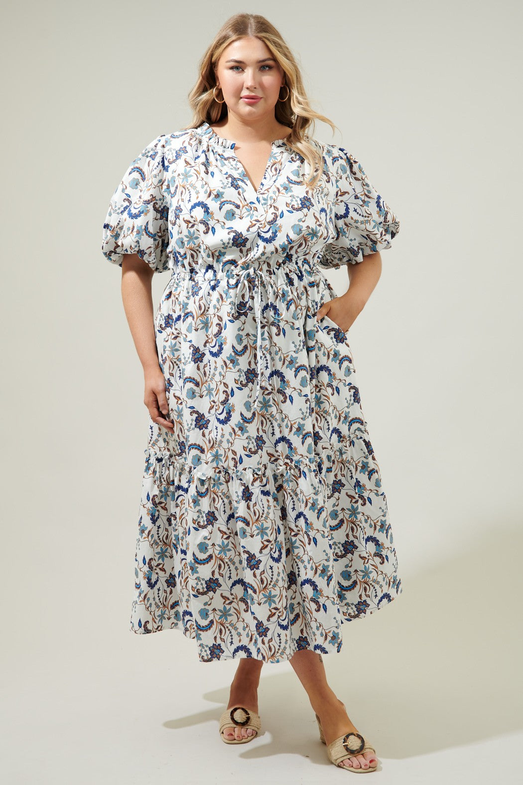 Blanche Floral Ginny Dress-Curvy
