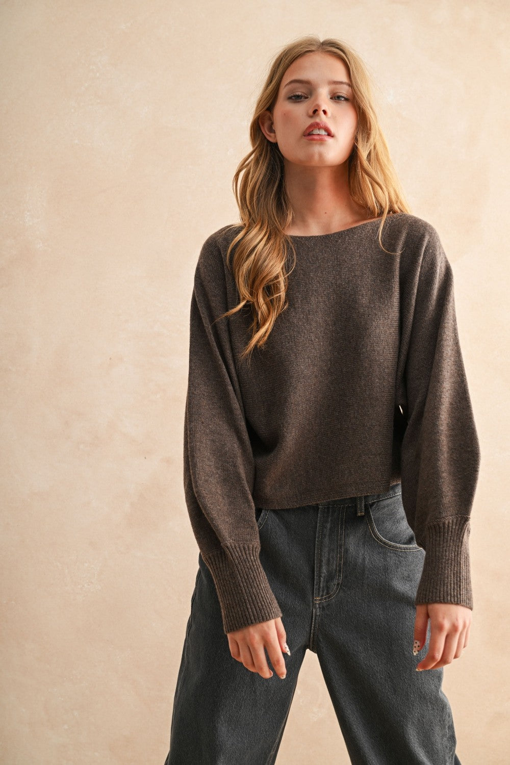 Brynn Boat Neck Sweater Top