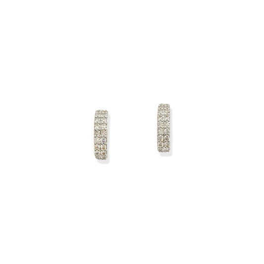 CZ huggie earrings