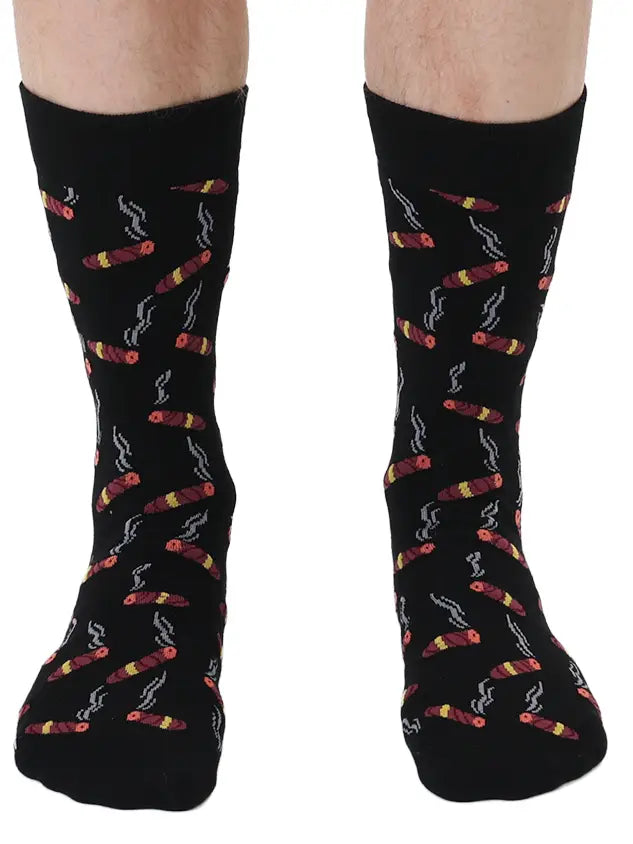 Cigar Mens Bamboo Crew Socks
