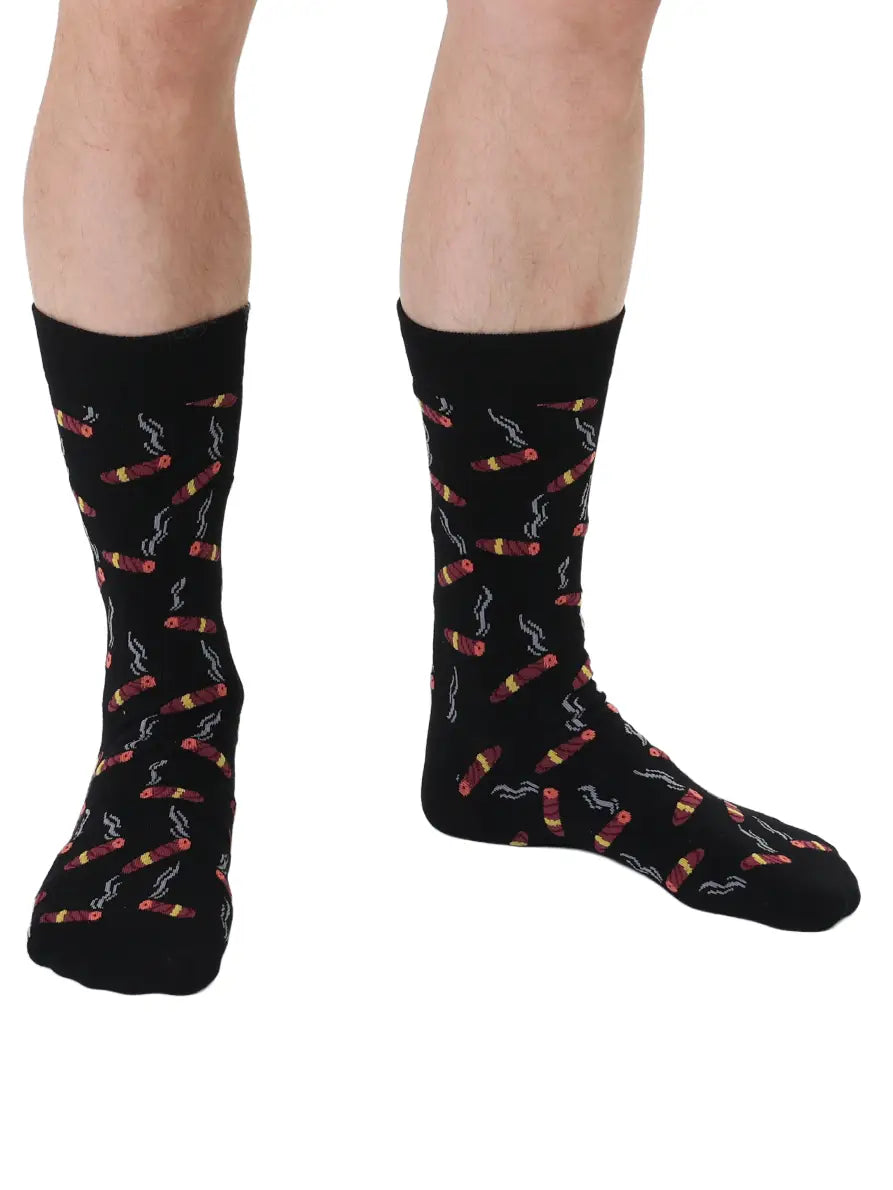 Cigar Mens Bamboo Crew Socks