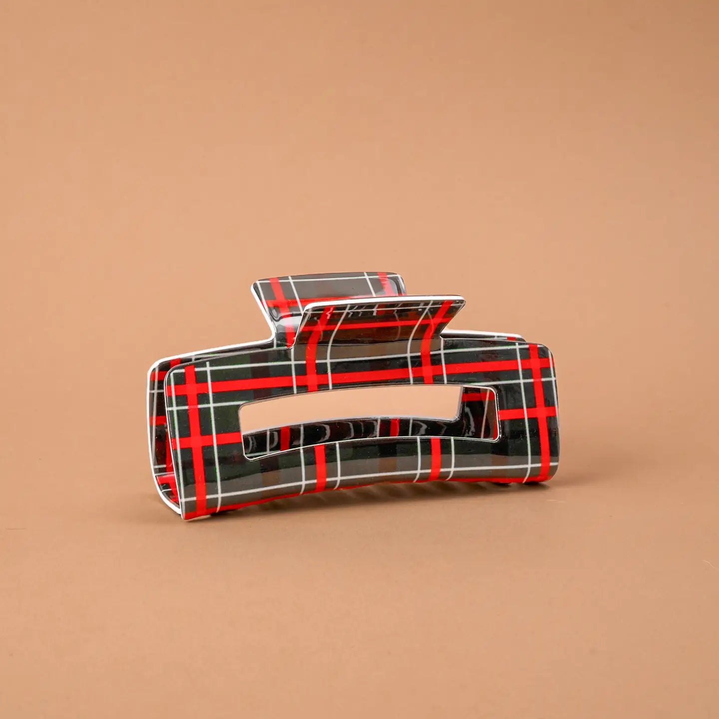 Claw Clip-Evergreen Plaid