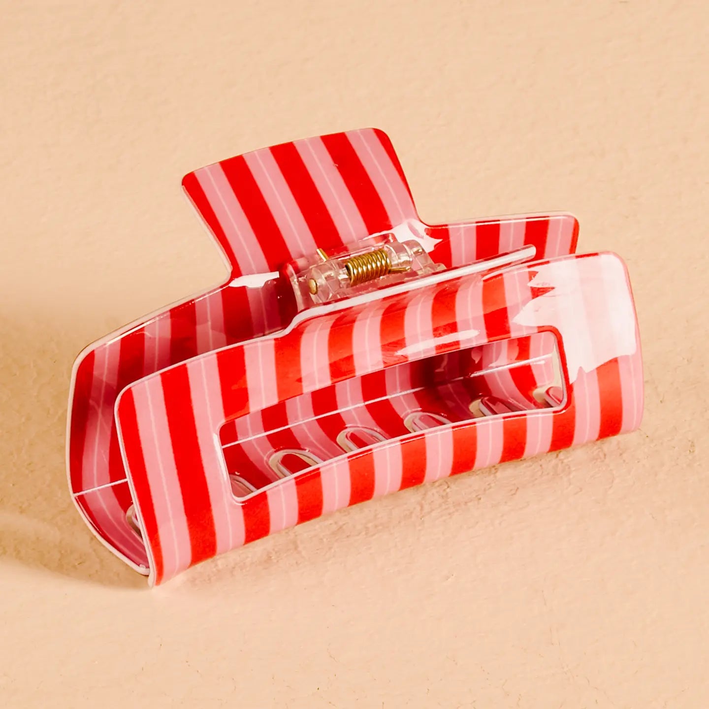 Claw Clip-Peppermint Stripes