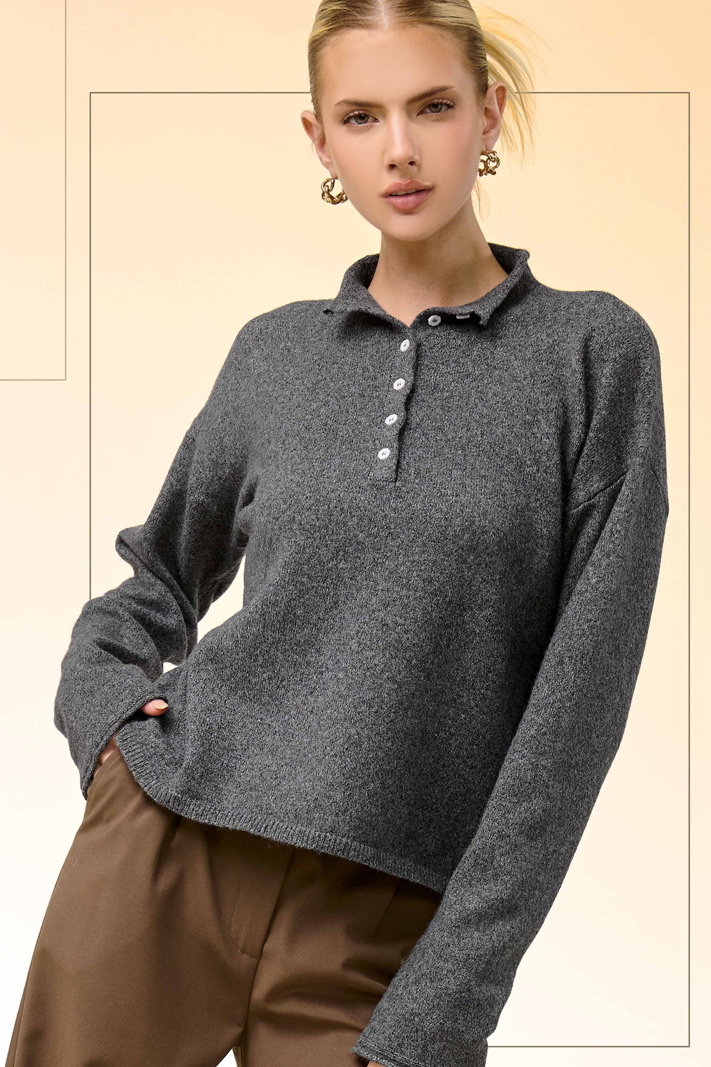 Collette Collared Henley