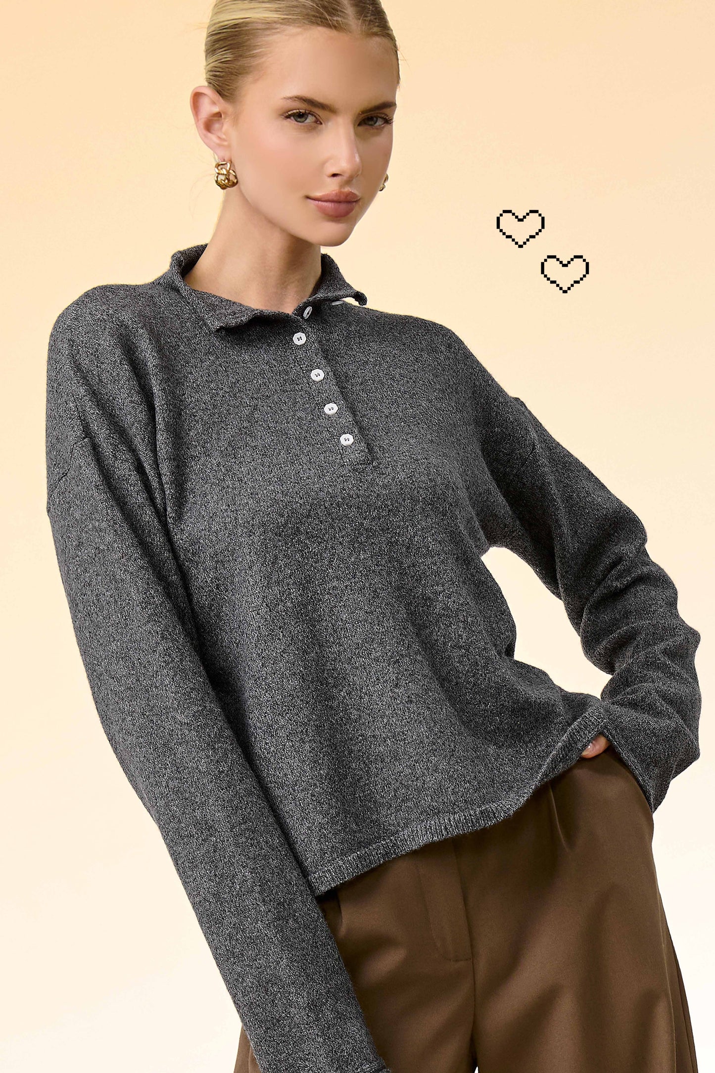 Collette Collared Henley