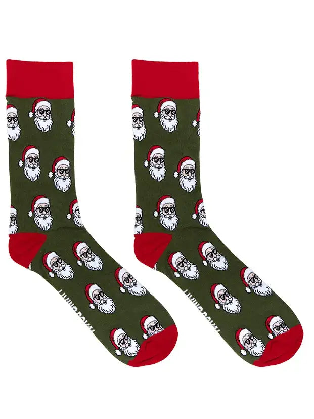 Cool Santa Mens Bamboo Crew Socks