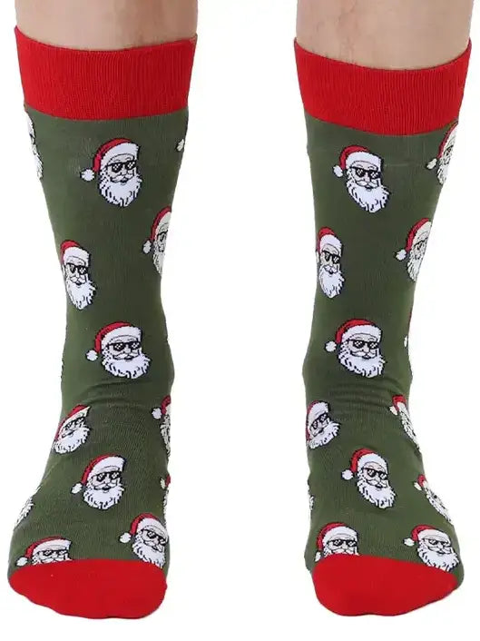 Cool Santa Mens Bamboo Crew Socks