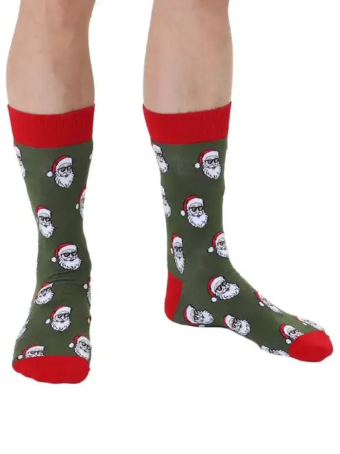 Cool Santa Mens Bamboo Crew Socks