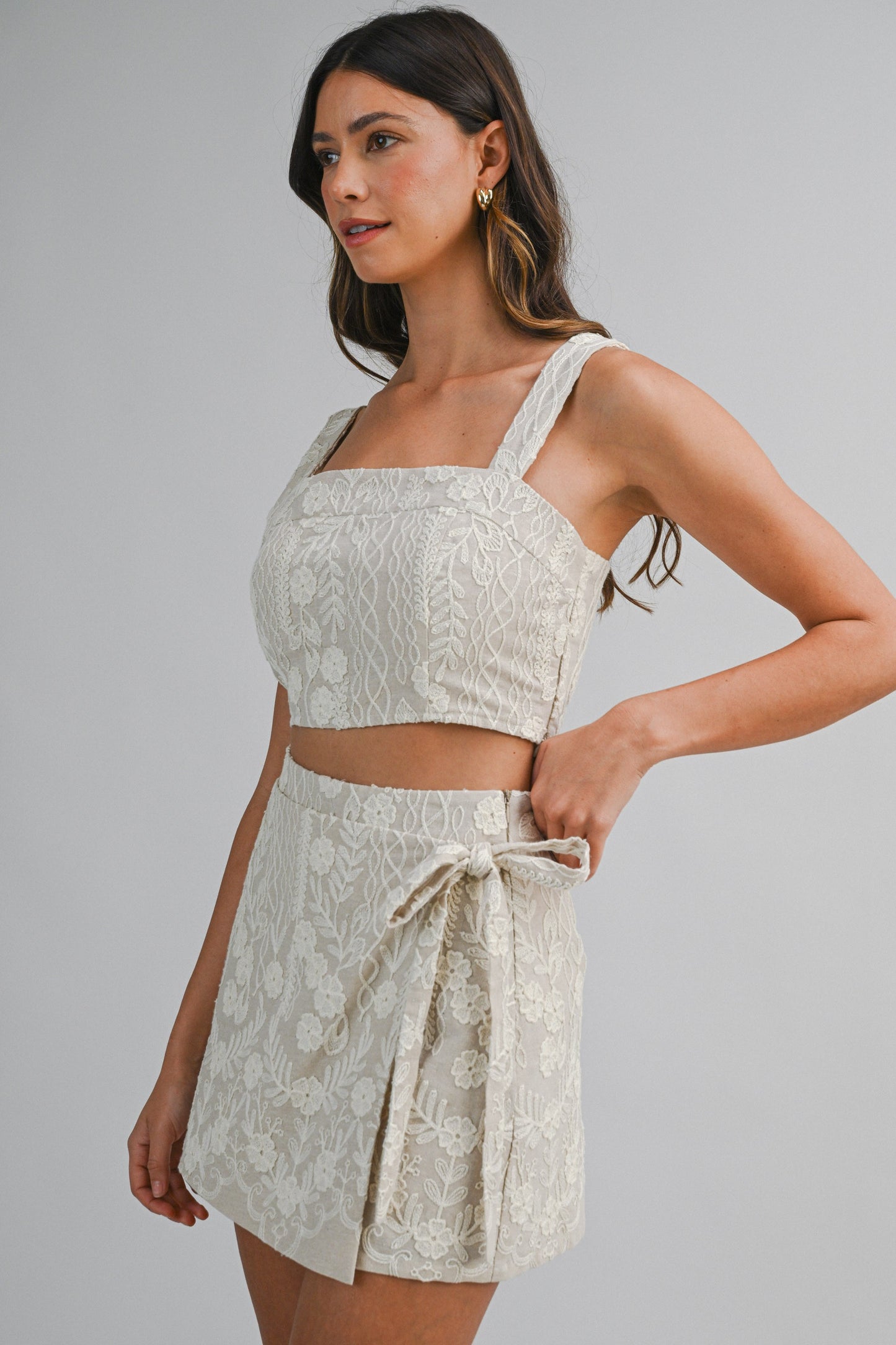 Delilah embroidered skirt