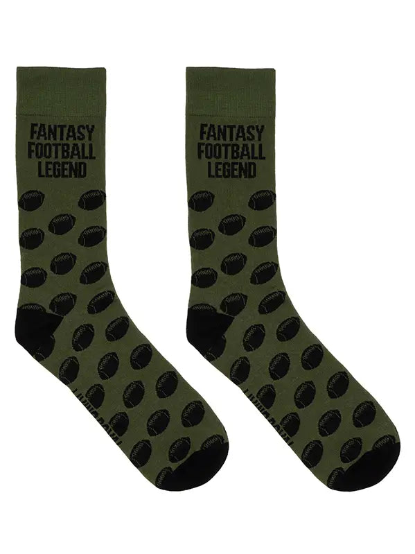 Fantasy Football Legend Mens Bamboo Crew Socks