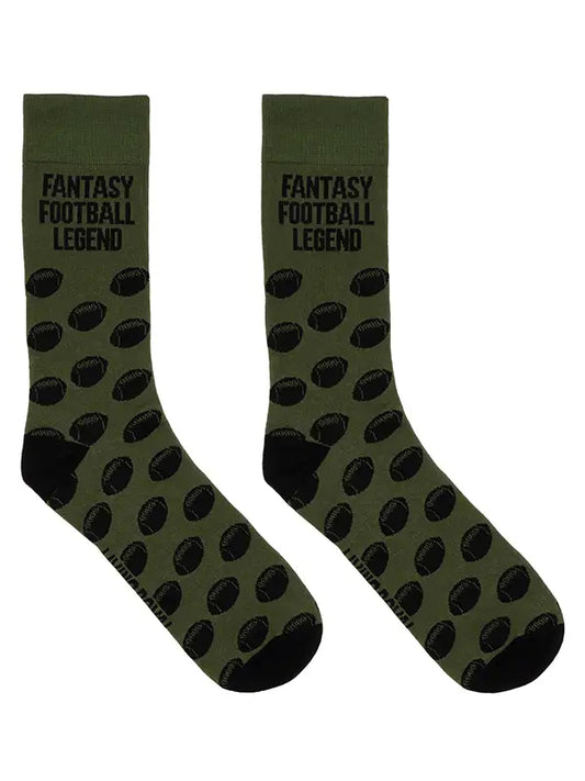 Fantasy Football Legend Mens Bamboo Crew Socks