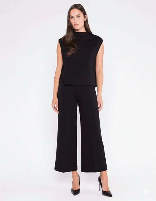 Scuba Cropped Wide Leg Pant