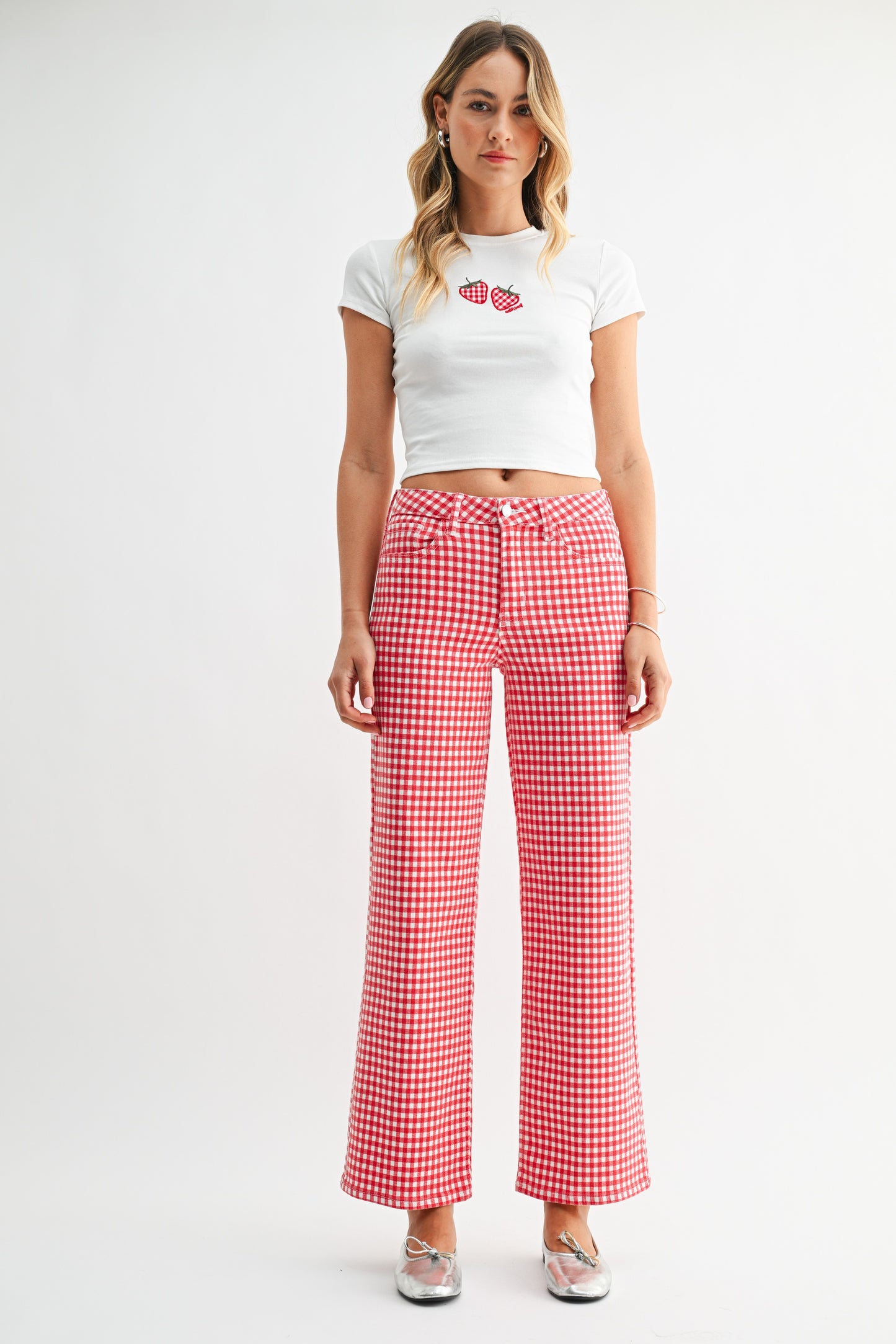 Gingham HR Full Length Straight