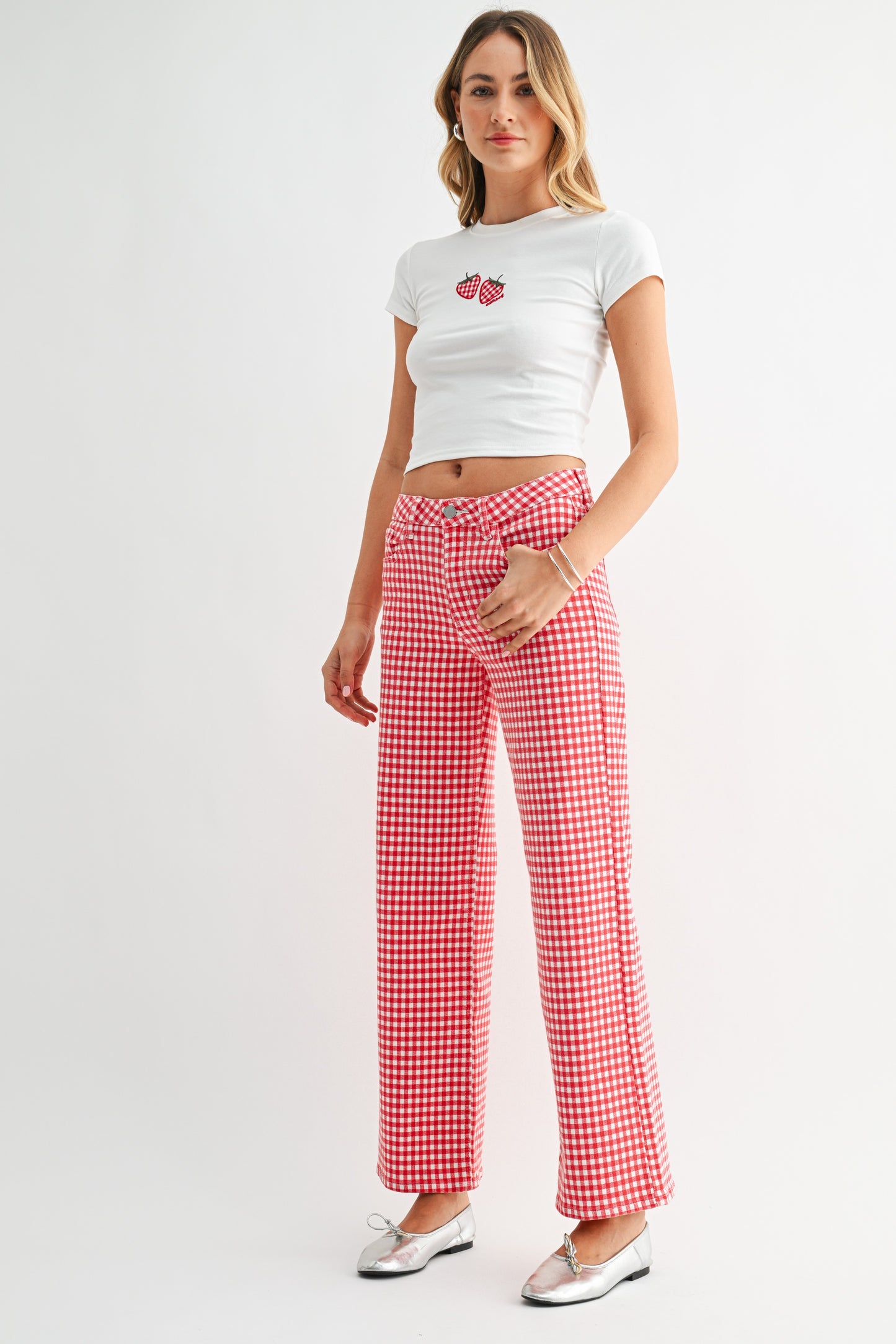 Gingham HR Full Length Straight