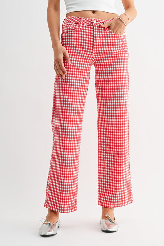 Gingham HR Full Length Straight