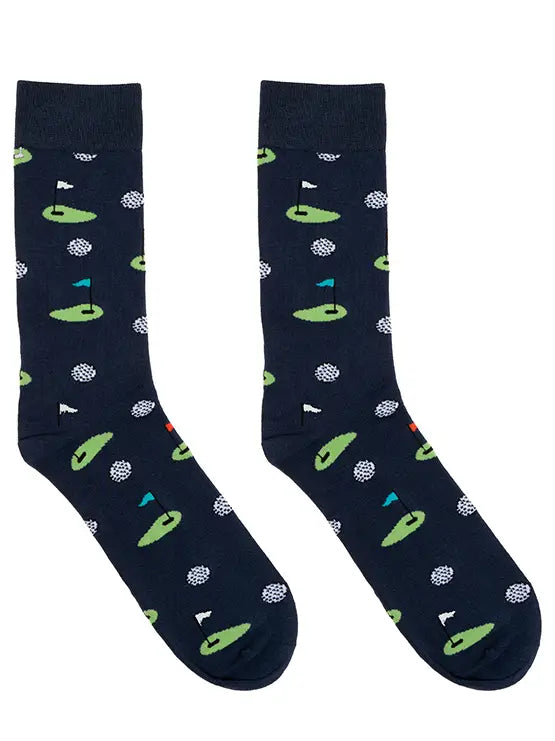Golfing Mens Bamboo Crew Socks