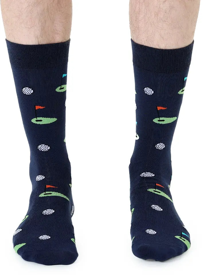 Golfing Mens Bamboo Crew Socks
