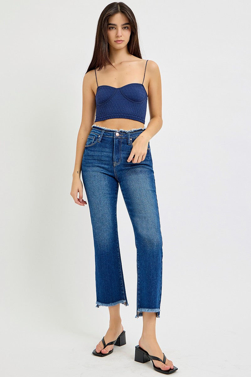 HR Crop Flare Jeans