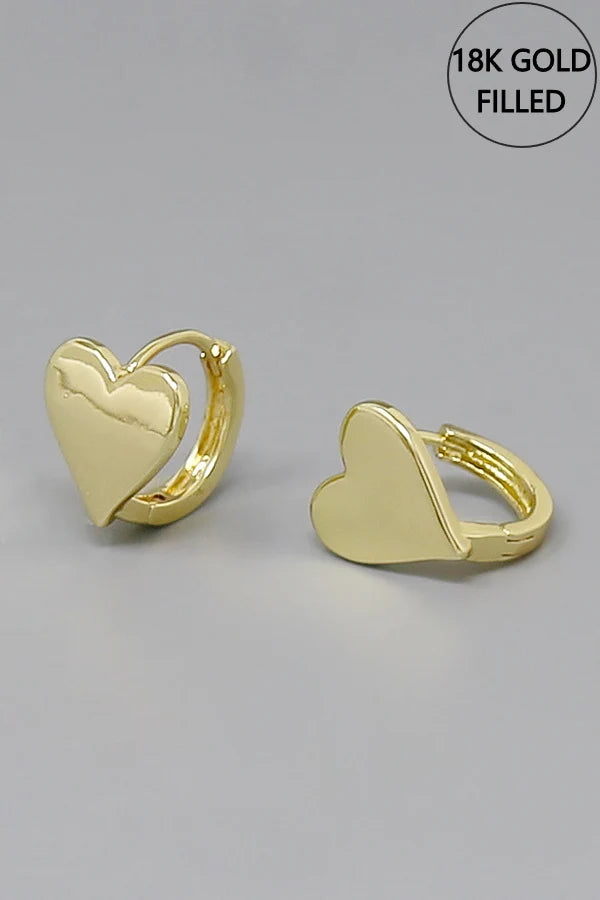 Heart Gold Filled Mini Hoop Earrings