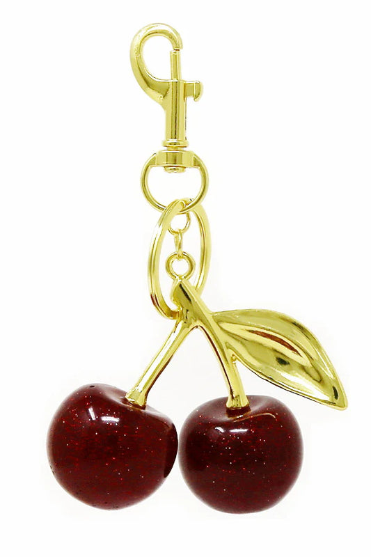 Cherry Acrylic Bag Charm
