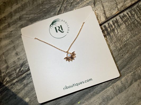Opal Sunburst Necklace