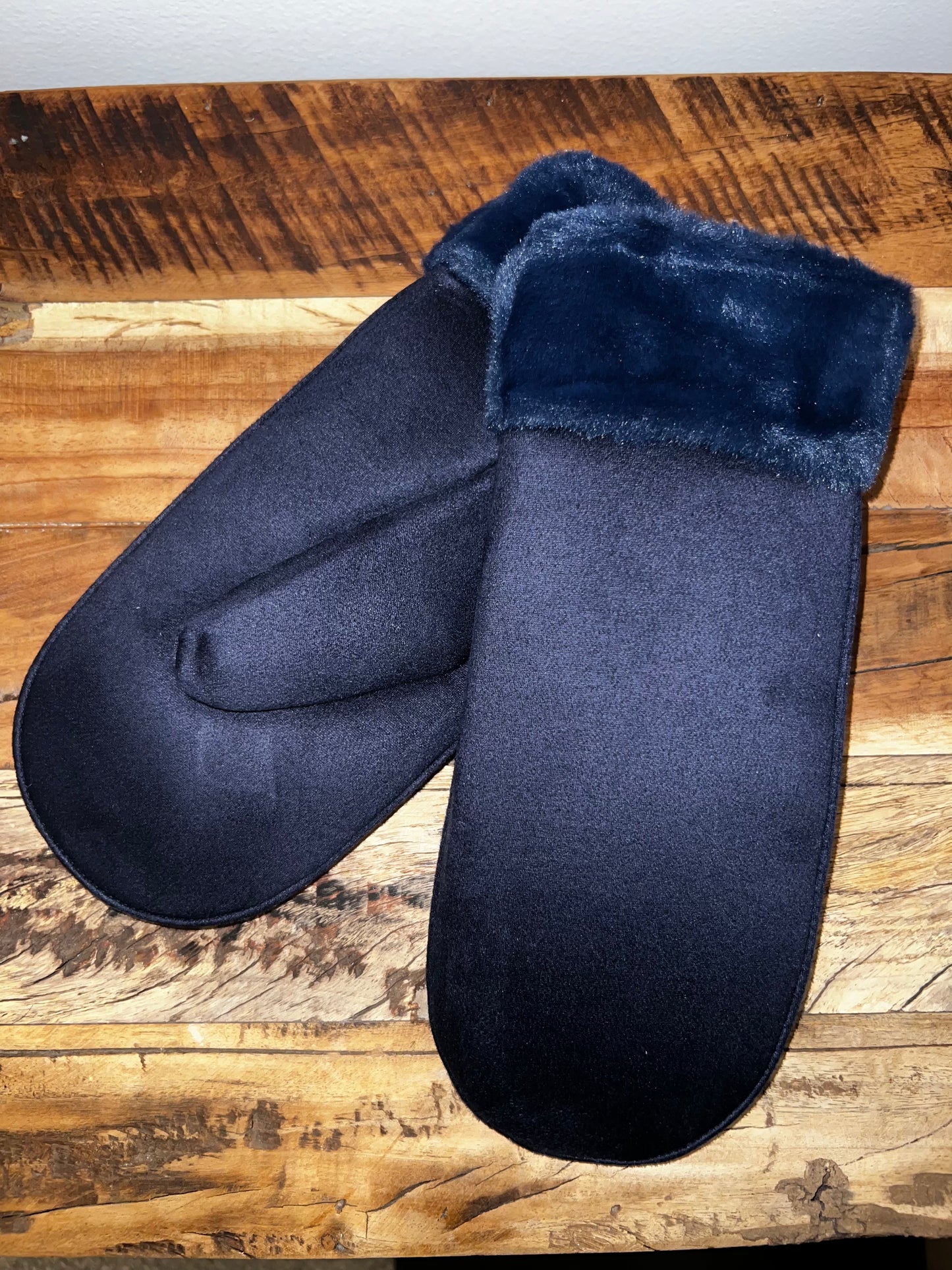 Faux Fur Trim Mittens