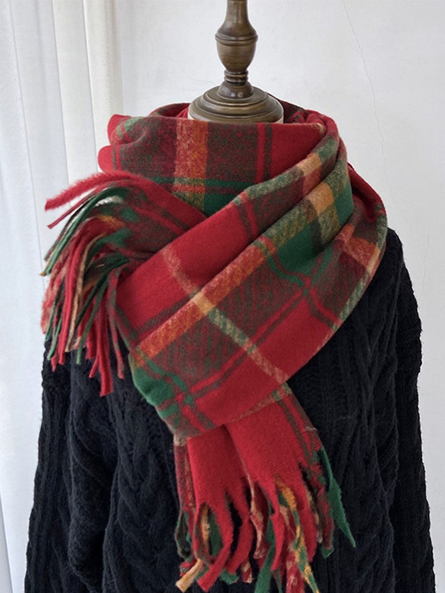 Plaid Shawl Scarf